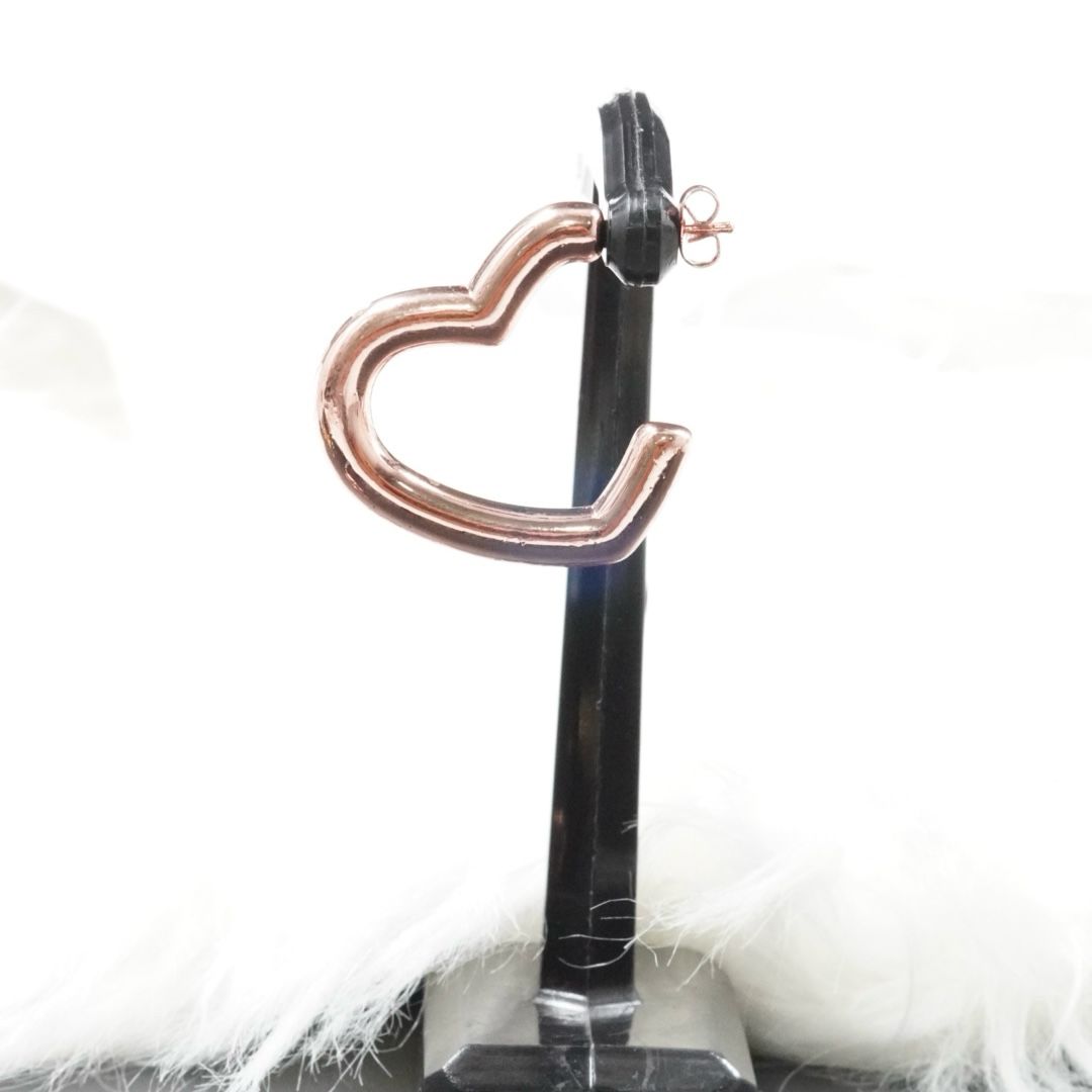 Miniatura 4 de ARETE CORAZON GRUESITO ROSA